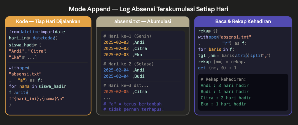 Mode Append