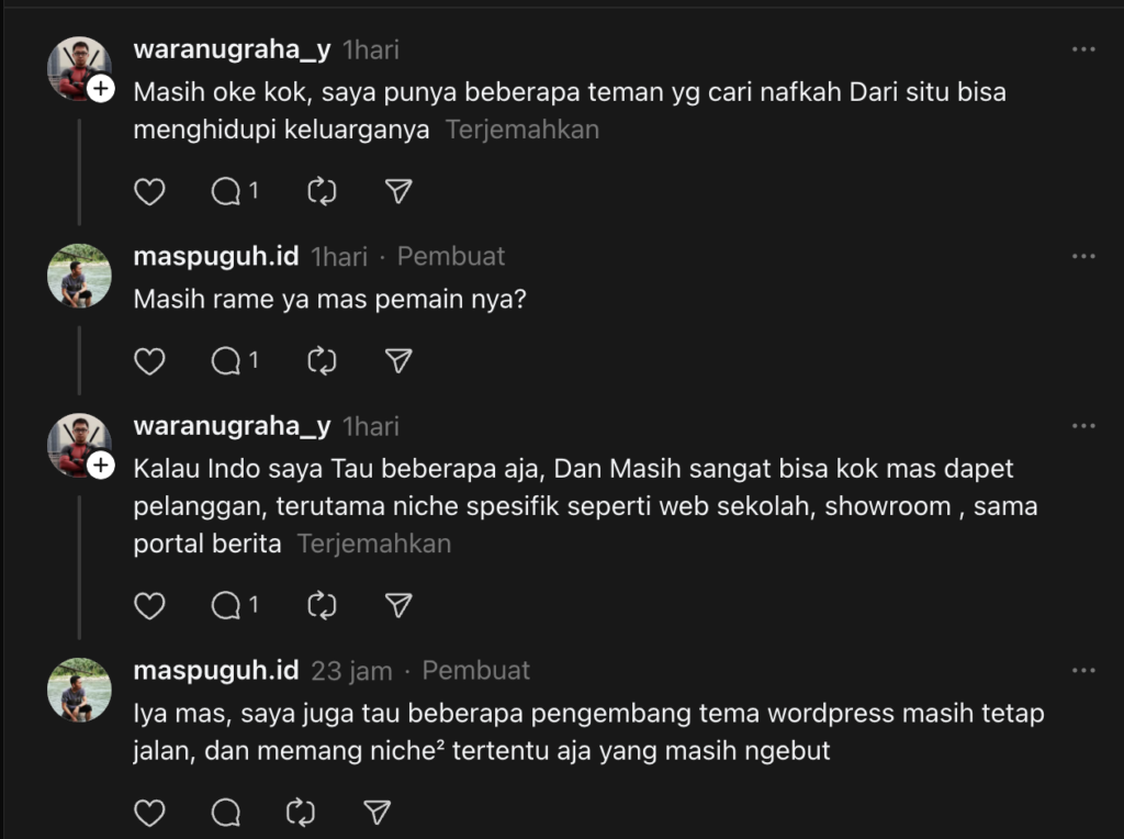 Jualan tema wordpress menurut founder Gapurahoster